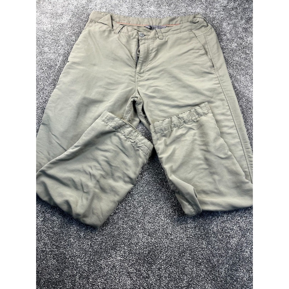 Rei‎ Pants Men Size 34Wx30L Flat Front Outdoor Travel Camping Hiking Olive Green